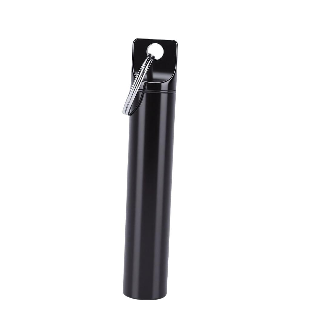 Metal Storage Tube Water Proof Aluminum Alloy Airtight Container with Whistle Cord for Travel Camping Exploration