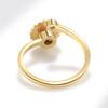 Adjustable Rotating Zircon Flower Ring Versatile Anxiety Relief Stress Reducing Fashion Jewelry For Women