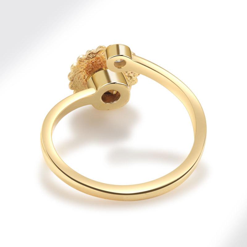 Adjustable Rotating Zircon Flower Ring Versatile Anxiety Relief Stress Reducing Fashion Jewelry For Women
