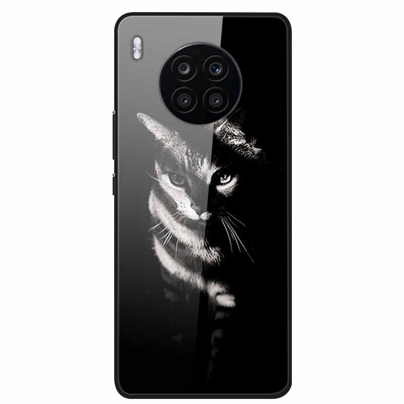 Tempered Glass Cases For Honor 50 Lite Covers Protective Fashion Hard Back Cover for Huawei Honor 50 Lite Phone Cases 50Lite Bag