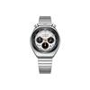 Citizen Classic Reissue Barrel-Shaped Dial Multifunction Chronograph Quartz Movement Stainless Steel Strap Men watches White AN3660-81A