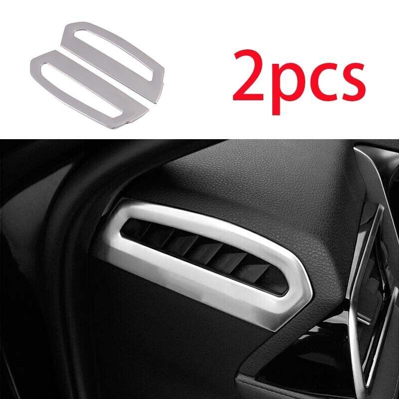 Steel For Toyota Camry 2018- Cover Trim Dash Side Air Outlet Vent Silver