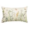 New Spring Flower Pillowcase Linen Printed Floral Sofa Cushion Cover Home Pillowcase