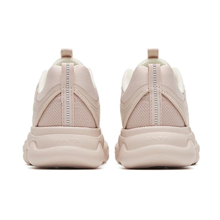 Anta Sheepskin Cushioning Slip Resistant Abrasion Resistant Breathable Low Top Running Shoes Women's White Gray 122245574-1