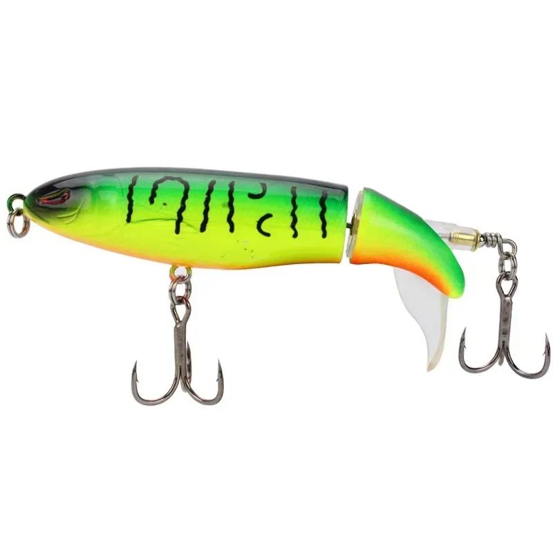

ALASICKA 1pcs Popper Fishing Lure 13g 90mm Crankbaits Lures Artificial Bait for Fishing Rotating Tail Topwater Wobblers for Pike