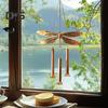 Vintage Dragonfly Wind Chime Weather-proof Indoor Outdoor Garden Patio Metal Dragonfly Hanging Wind Bell Decoration Ornament