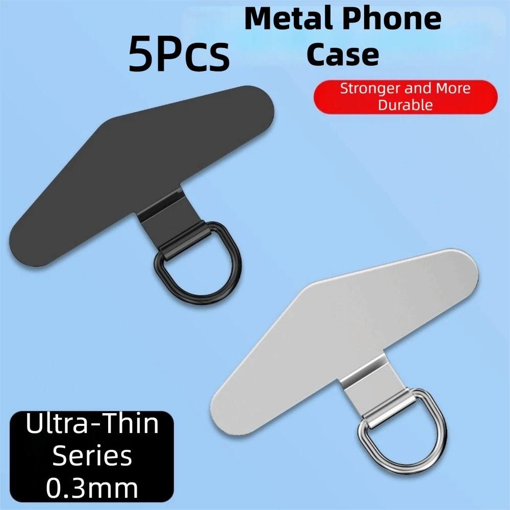 5Pcs Metal Phone Lanyard Connectors Ultra-thin Phone Tether Tab All Phone Cases