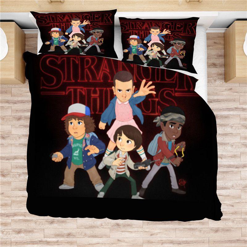 Stranger Things Season 3 Sada povlečení na přikrývku Sada povlaků na polštář UK Single 2PCS