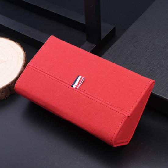 Car Storage Box Flip-Type Anti-Falling Eyeglass Case Snap-On Installation Leather Texture Organizer Universal Fit Sunglasses Box