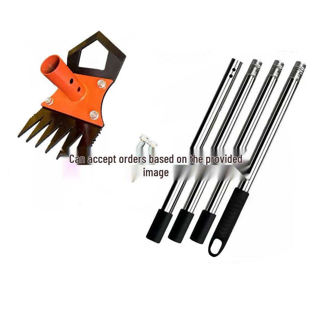 Dual-Use Detachable Weeding Rake for Gardens and Courtyards