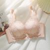 Women's Gathering Bra Without Steel Ring Adjustable Bra Top Thin Push Up Bra