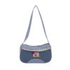 Cute Checkered Handheld Handbag Underarm Bag Sweet Women's Simple And Fresh Fashion Casual Commuting Shopping Shoulder Bag