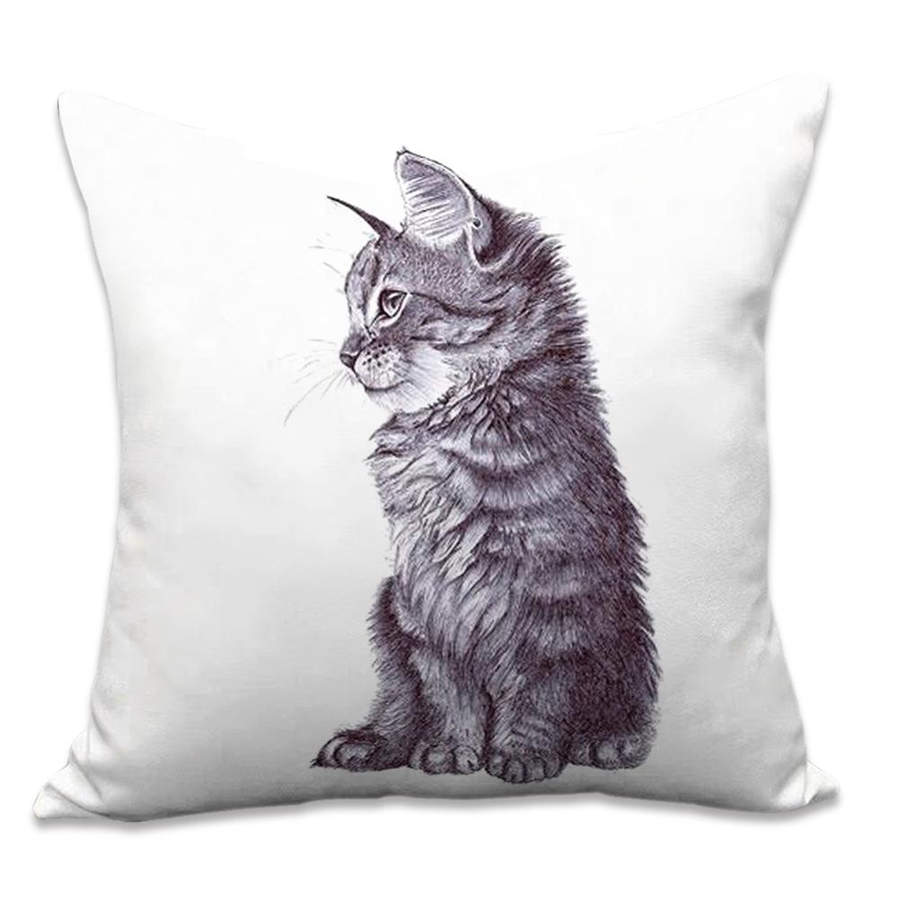 New Summer Retro Style Home Pillowcase Animal Cartoon Printed Pillowcase