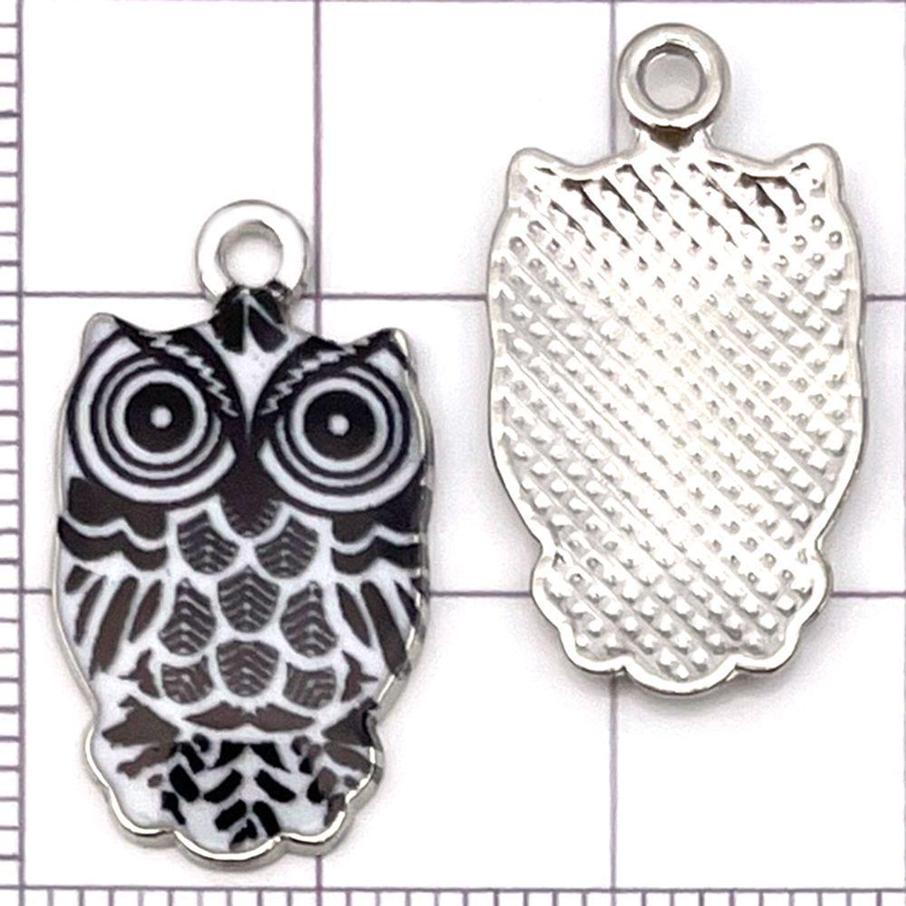 Colorful Owl Enamel Charms, 20pcs - Alloy Pendants for DIY Bracelets & Necklaces