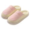 Cotton Slippers Men's Autumn and Winter Couples Plaid Simple and Fashionable Indoor Home Use Thickened Warm Plush Cotton Slippers Women