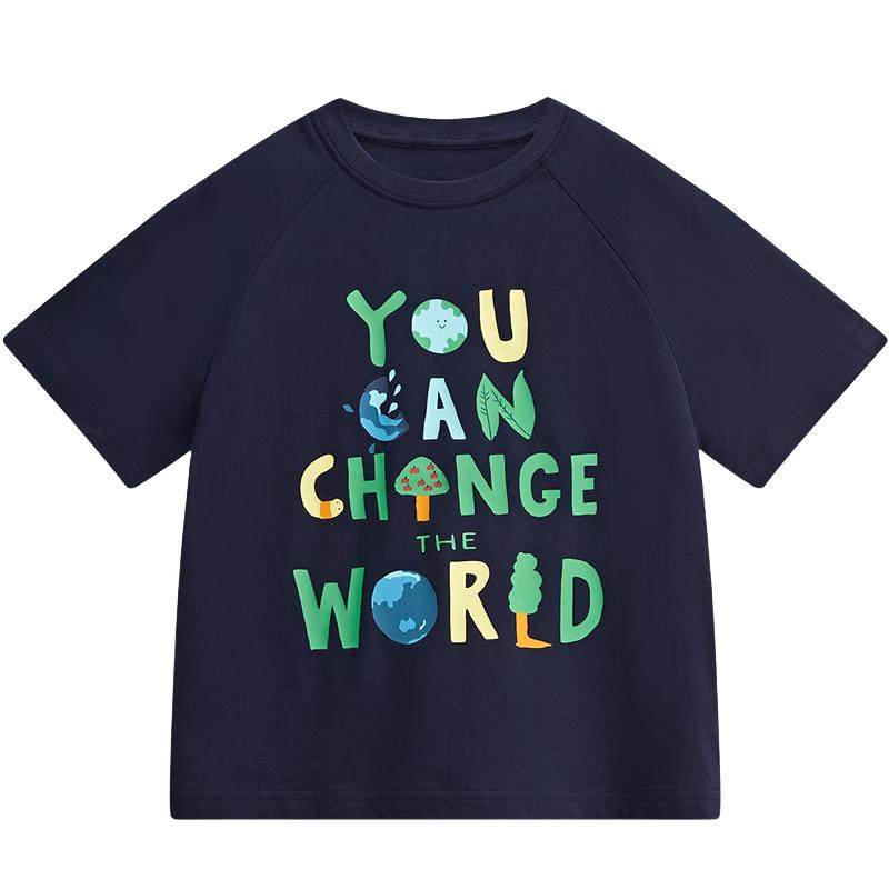 MQD Boy s Letter Print Short Sleeve T-Shirt 120cm