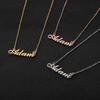 Personalized Stainless For Women Steel Gold Tone Name Letter Initial Pendant Titanium Pendant Necklace Customized JewelryTrendy Pendant