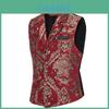 Modern Sleeveless Suit Vest With Twill Material For Halloween Theater Costumes