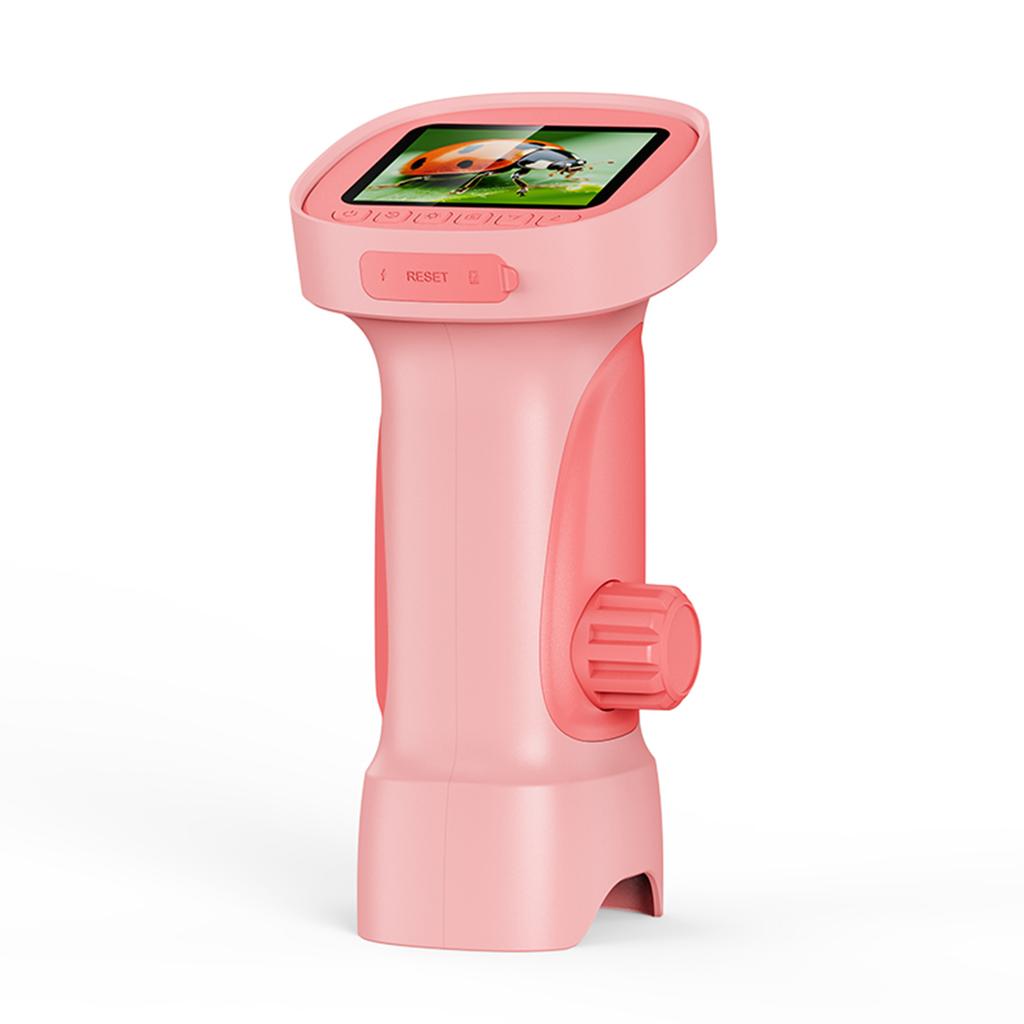 Microscope for Kids 1000X Mini Portable Pocket Miniscope with 2.4 Inch IPS Screen Educational Xmas Birthday Gift for Boys Girls