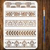 PET Hollow Out Drawing Painting Stencils, for DIY Scrapbook, Photo Album, Mixed Shapes, 297x210mm