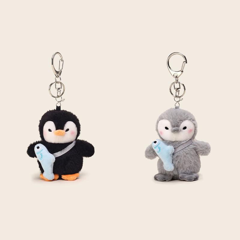 Back Fish Penguin Plush Keychain With Cartoon Design For Kids Collection And