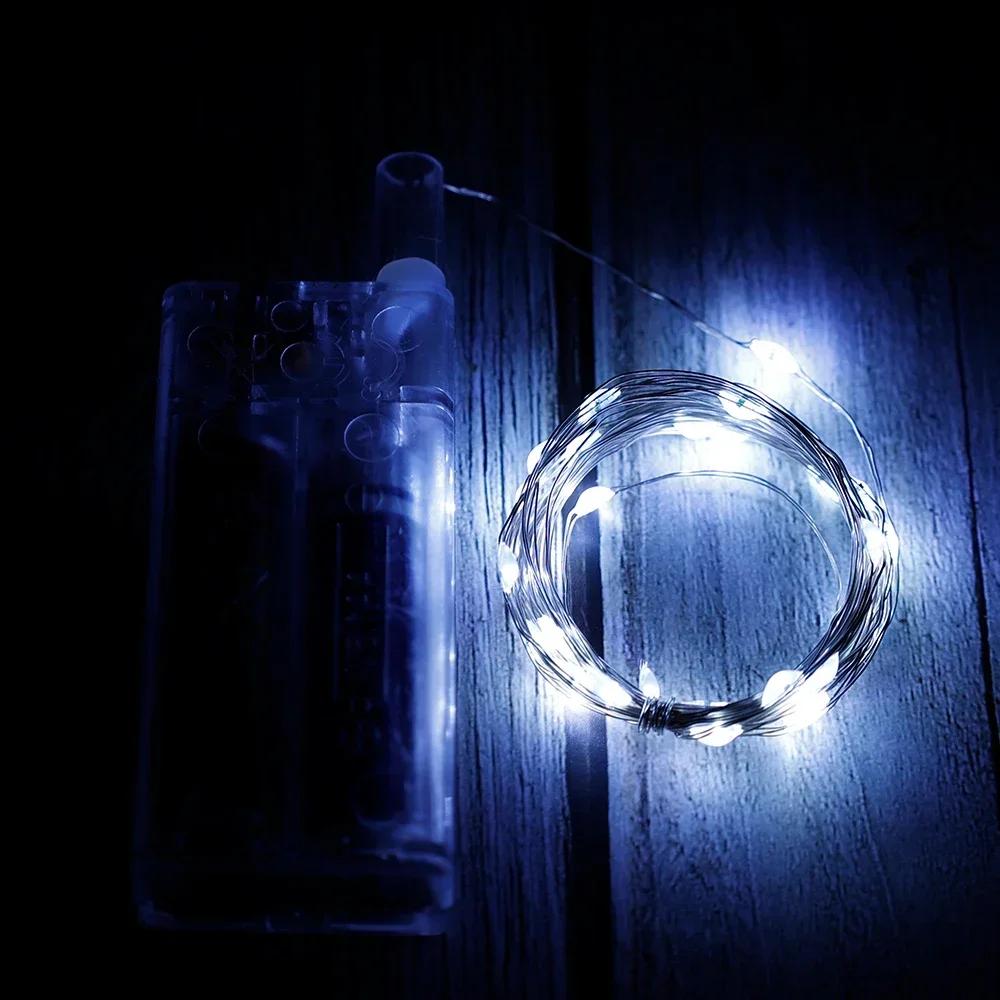 30Leds String Lights Battery Operated Copper Wire Garland Lamp Outdoor Waterproof Fairy Lighting for Xmas Wedding Party Decor