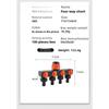 1pc 4-Way Hose Splitter with 4 Switches | Lightweight Plastic for Outdoor Watering, Lawn & Garden