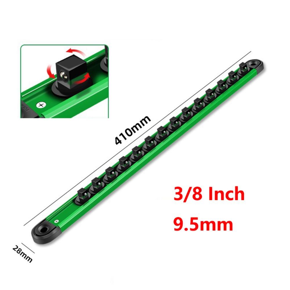 Adjustable Socket Storage Rack 1/4 3/8 1/2 Inch Socket Clip Rail Holder Magnetic Socket Organizer