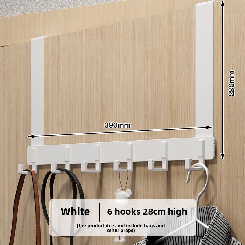 Punch-Free Over-the-Door Coat Rack & Wall-Mounted Hook Organizer