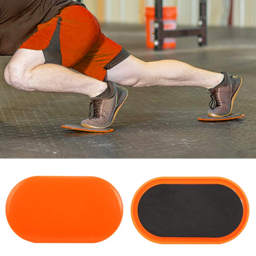 Yosoo Slide Disc Fitness Sliding Plate Sports Abdominal Exercise Equipment for Stretching Strength and Core Exercise 2-Piece (Yellow)