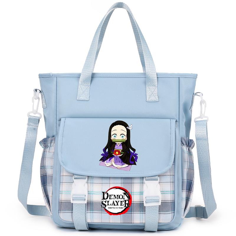 Demon Slayer Tote Bag Crossbody Bag Carrying Bag Shoulder Bag for Teenager Girl Boy Back To School Bag Men Women Leisure Travel Bag Mochila