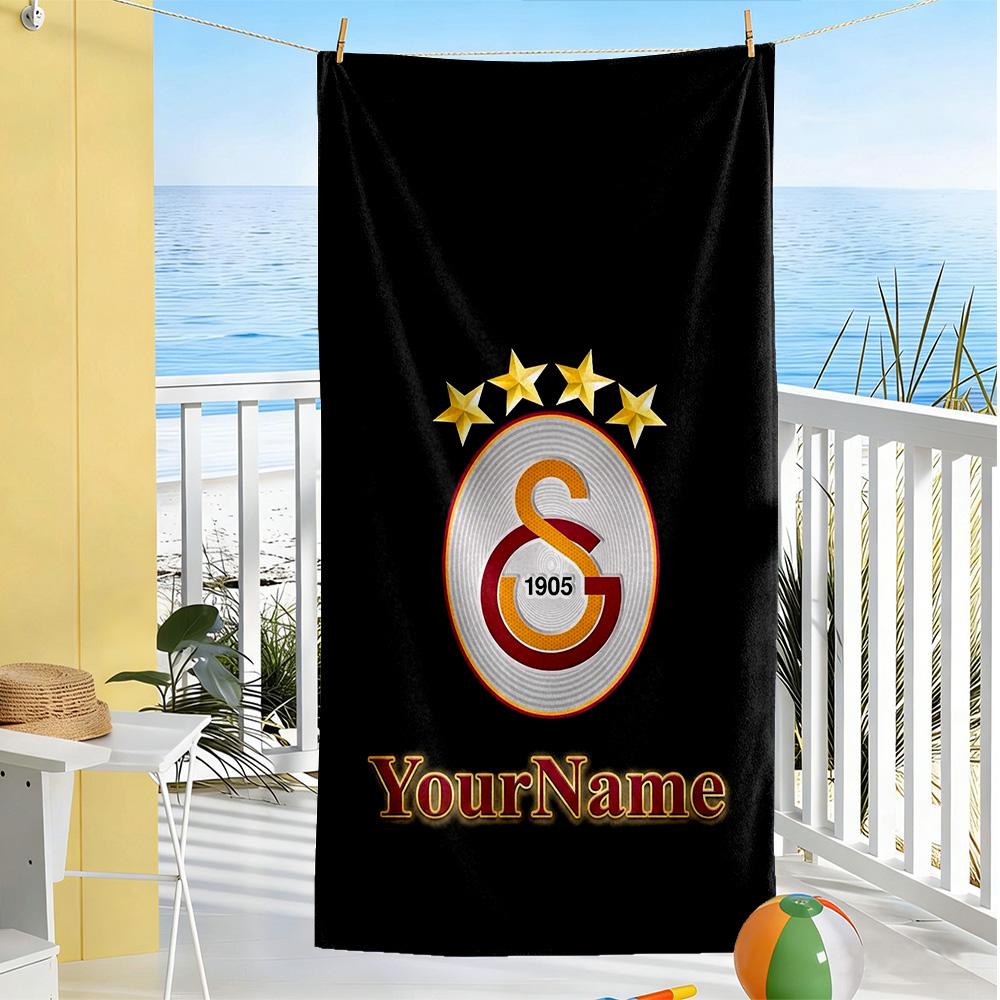 Galatasaray Personalized Text Beach Towel Soft Durable Quick-Dry Suitable for Sports Travel Swimming Yoga Bathroom Beach And Pool