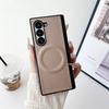 Magnetic Leather Phone Case for Samsung Galaxy Z Fold 7 6 5 4 3 Fold7 Fold6 Fold5 5G with Magsafe Protective Cover for Hinges