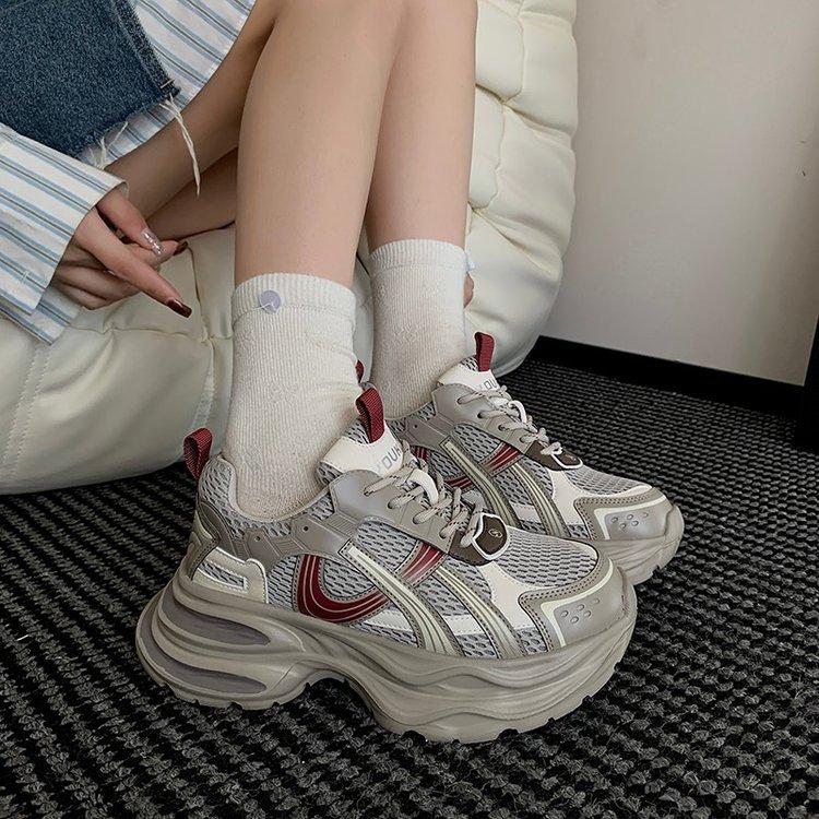 Leather dad shoes women's platform and lightweight sports shoes women's shoes 2025 autumn new versatile casual student shoes