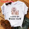 Maminka Tričko Ženy Harajuku Letní topy Kreslený Shih Tzu Grafika Trička Kawaii Módní Unisex topy