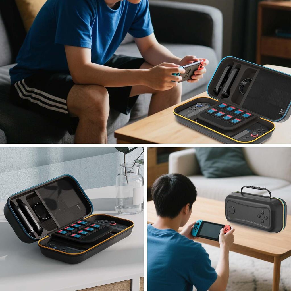 For Switch 2 Switch Storage Large Switch 2 Carrying EVA Protective Full Easy to Can Store All of Switch 2 Game Compatible with Switch 2 Black Case,