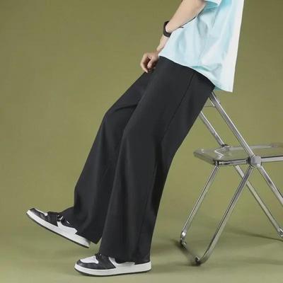 Men's Summer Loose-Fit Ice Silk Wide-Leg Pants