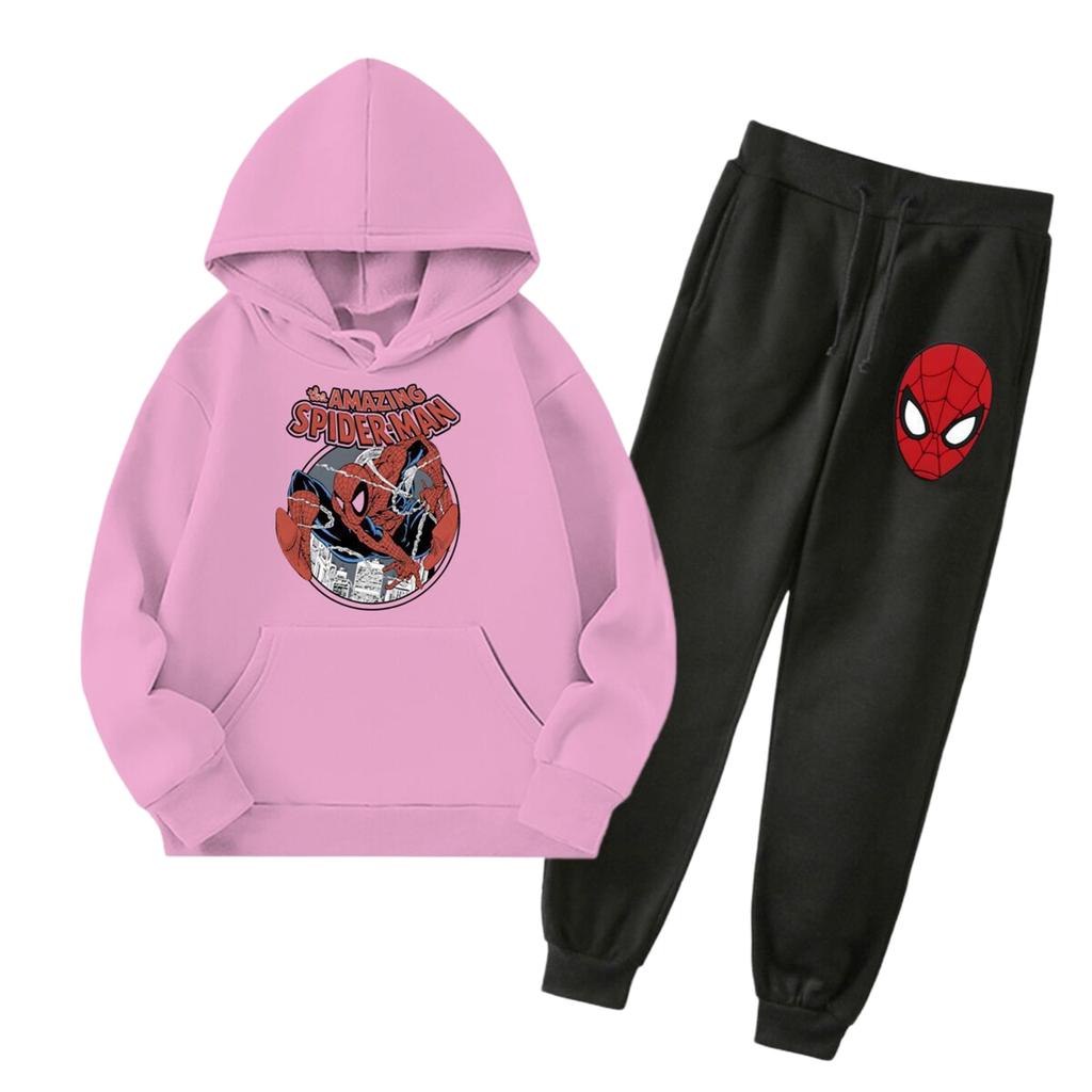 Kids Hoodie and Sweatpants Set Graphic Print with Pockets for Boys and Girls