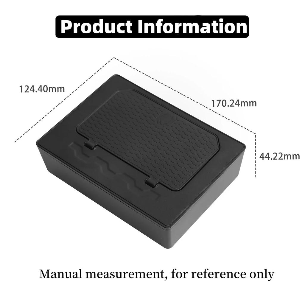 For Mitsubishi L200/Triton 2024 2025 Armrest Box Hidden Storage Tray Organizer Car Interior Accessories Black