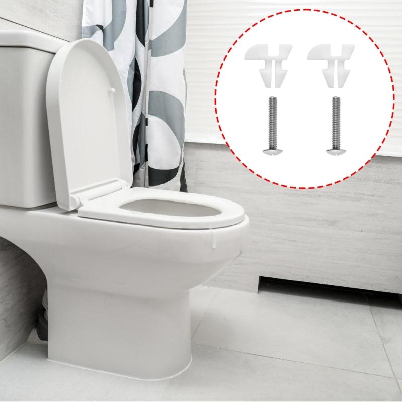 2 Stück Universelle Toilettenabdeckung Schraubenersatz Befestigungselemente Kunststoff Toilettensitzmuttern mit Schrauben Hardware Langlebig
