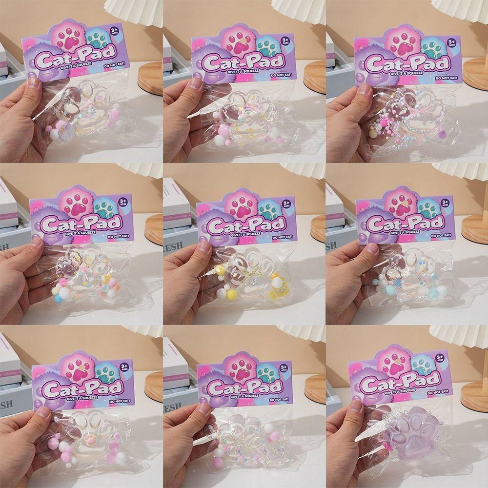 Sticky Squeeze Cat Paw Toys Slow Rising Amethyst Cat Paw Cute Slow Rebound Toy