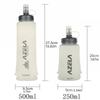 Lightweight Folding Sport Water Bottle 250/500ml Running Water Cup Soft Water Bag  Outdoors