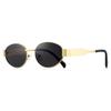 Y2K Oval Sunglasses Women Fashion Metal Small Round Glasses UV400 Protection Beach Accessories Female Shades