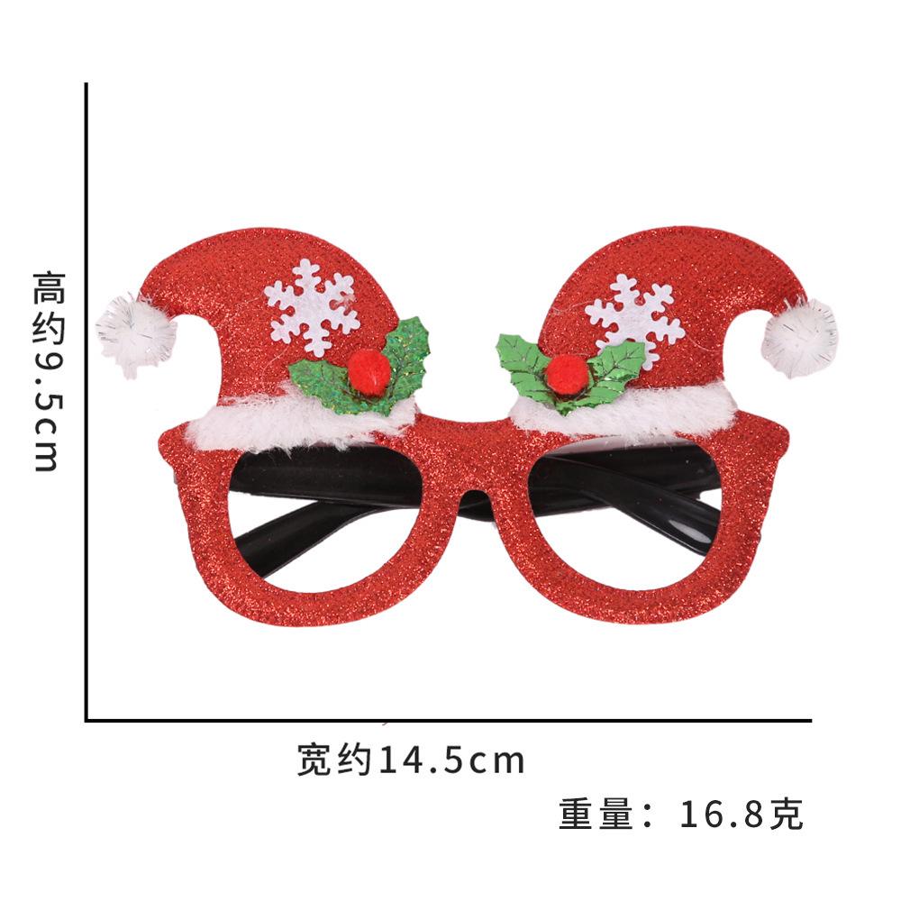 Christmas Glasses Glitter Party Glasses Frames Christmas Decoration Costume Glasses For Holiday Christmas Parties