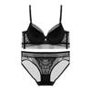 French U-shaped Large Halter and Beautiful Back Underwear Women's Thin Sexy Lace Bra, Large Breasts Show Small Gathering Bra