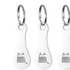 3 Pieces Shopping Trolley Tokens Keychain Cart Gift Lightweight Portable Stainless