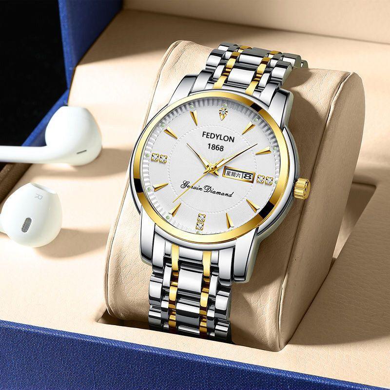 Men's Watch Men's Watch Quartz Famous Watch Student Steel Belt Waterproof Fully Automatic Non-Mechanical Watch