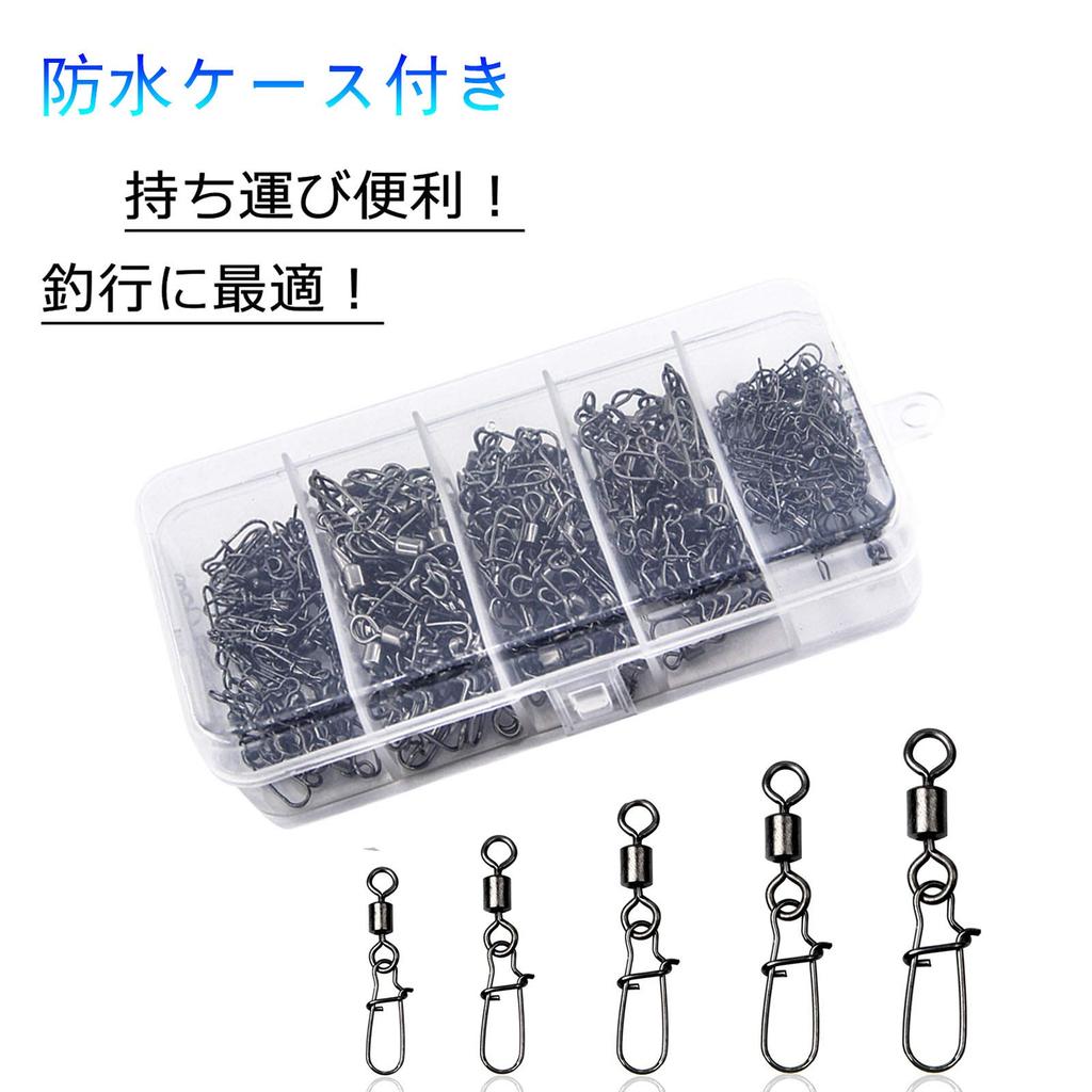 SHADDOCK Fishing Swivel Swivels with Rolling Swivels with Fishing Set of 5 Sizes Snaps, Snaps, Snaps, Connectors, 210,