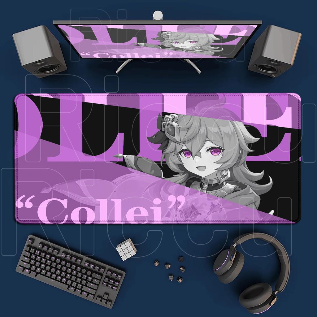 Large Computer Gamer Non-slip Keyboard Mat Kawaii Hu Tao Anime Girls Rubber Mouse Pad XXL Hot Game Genshin Impact Speed Mousepad