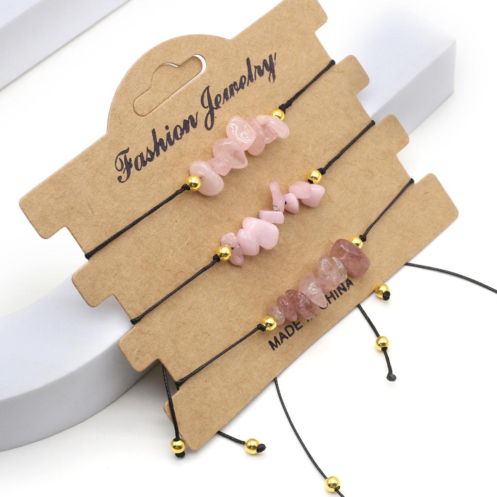 1Pc Healing Crystal Beads Bracelet,Natural Stone Gravel Hand String Elastic Bracelets for Men Women Jewelry Gifts Length 15-20cm